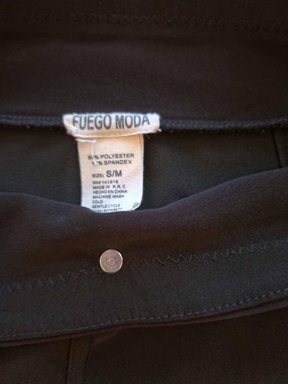 Fuego Moda Black Stretch Top - S/M